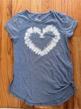 Epic Threads Dusty Blue Short Sleeve Tee with White Heart